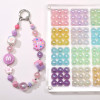 Acrylic Uv Mermaid Ji Straight Hole Round Beads Diy Beaded Bracelet Mobile Phone Chain