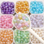 Acrylic Uv Mermaid Ji Straight Hole Round Beads Diy Beaded Bracelet Mobile Phone Chain
