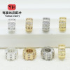 14k Gold-filled Color-preserving Micro-paved Zircon Separator Handmade Diy Bracelet
