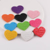 38mm Color Pu Leather Love Heart English Letter Pendant Diy Handmade Keychain Accessories