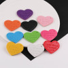 38mm Color Pu Leather Love Heart English Letter Pendant Diy Handmade Keychain Accessories