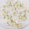 Simple Imitation Pearl Lily of the Valley Flower Trumpet Leaf Hat Pendant Diy Handmade