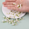 Simple Imitation Pearl Lily of the Valley Flower Trumpet Leaf Hat Pendant Diy Handmade