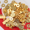 Mini Gold Ingot Bar Copper Coin Peanut Alloy Pendant Housewarming Home Decoration Jewelry