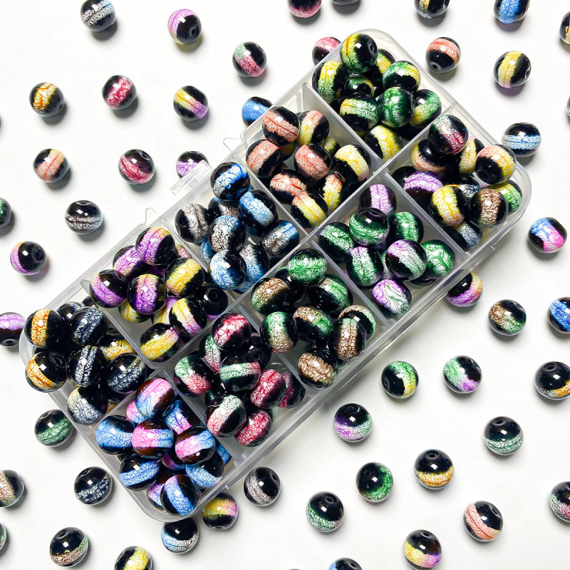 Hot Style Contrasting Colored Glass Transfer Beads Imitation Jade Transparent Diy Lucky