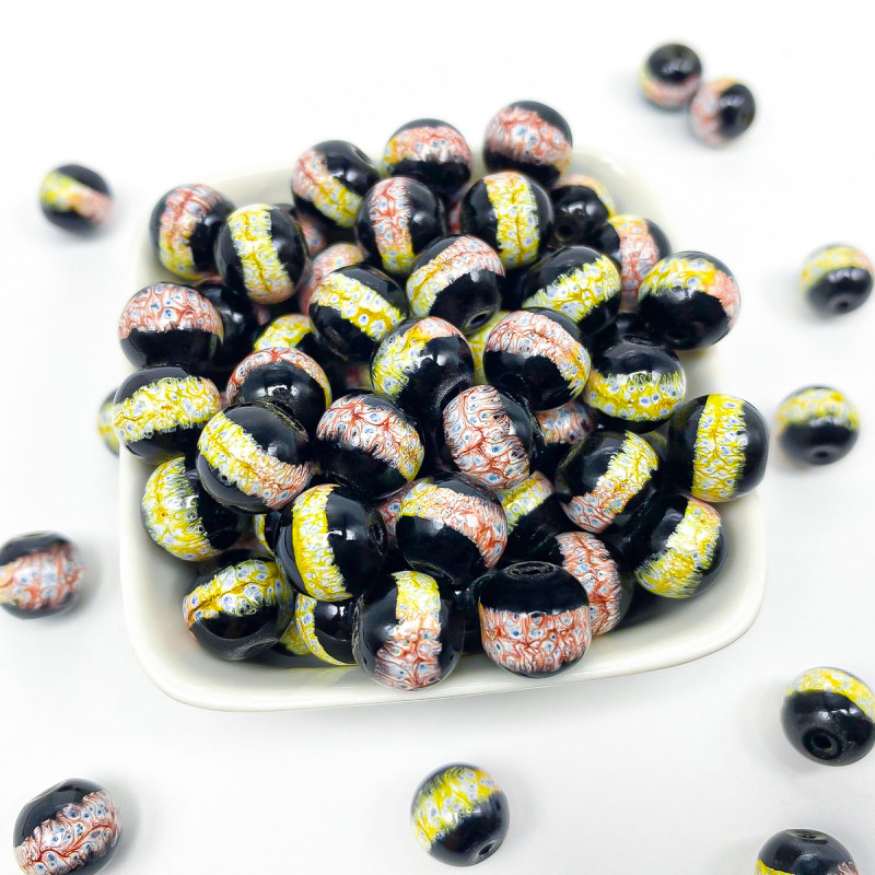 Hot Style Contrasting Colored Glass Transfer Beads Imitation Jade Transparent Diy Lucky