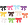 Simple Colorful Pu Leather Bow Key Chain Pendant Accessories Bag Material Jewelry