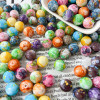 10mm Water-dyed Style Ink-dyed Pattern Glass Beads Handmade Diy Jewelry Accessories Loose