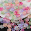 14mm National Style Colored Glass Cherry Blossom Gradient Petals Loose Beads Diy Handmade