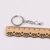 25mm Metal Flat Ring Keychain with Four-section Chain Lobster Buckle Diy Doll Accessories