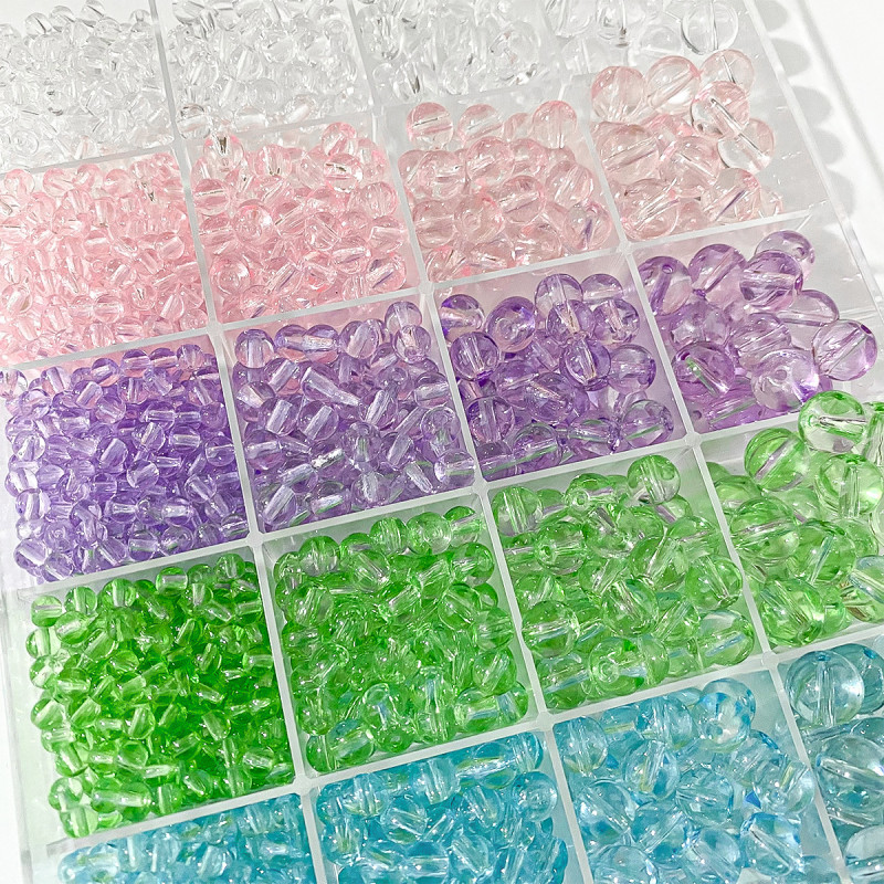 4-10mm Crystal Beads Glass Handmade Diy Jewelry Accessories Hand String Beaded Bracelet