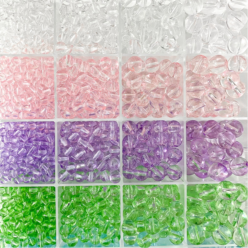 4-10mm Crystal Beads Glass Handmade Diy Jewelry Accessories Hand String Beaded Bracelet