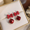 Earrings, Retro, Gentle and Exquisite, Square Versatile, Geometric
