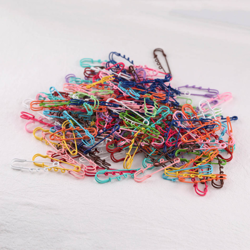 6cm Colorful Paint Glossy Three-hole Pin Brooch Safety Buckle Diy Handmade Clothing Waist