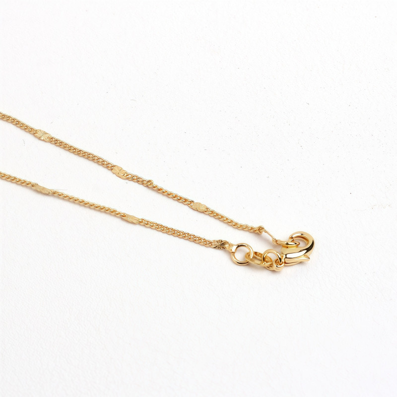 18k Gold-filled High Color Retention O-shaped Chain Water Wave Box Flat O Diy Handmade