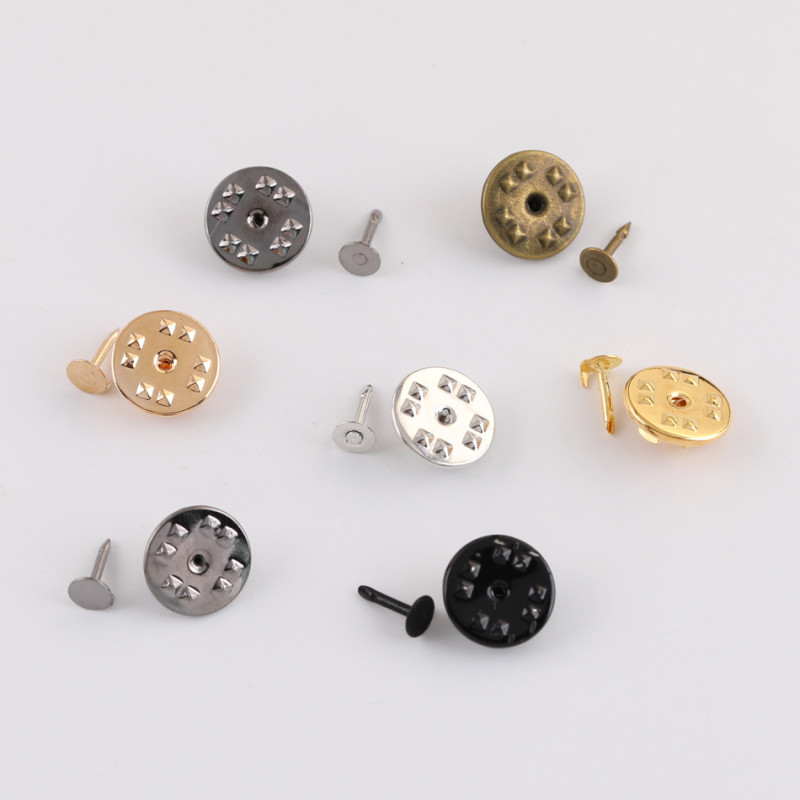 Simple Metal Butterfly Buckle Spurs Badge Brooch Button Cufflinks Diy Handmade Jewelry