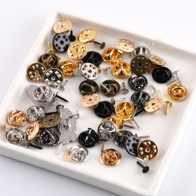 Simple Metal Butterfly Buckle Spurs Badge Brooch Button Cufflinks Diy Handmade Jewelry