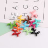 25mm Metal Flat Ring Keychain with Four-section Chain Lobster Buckle Diy Doll Accessories