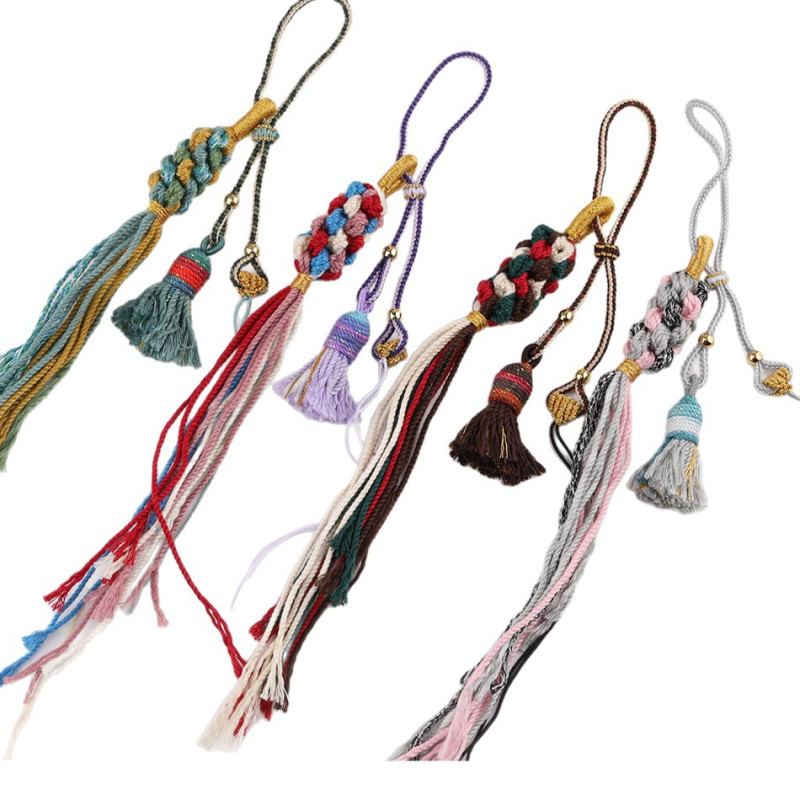 Ethnic Style Colorful Cotton Thread Pineapple Bag Tassels Hand-woven Jewelry Pendant Rope