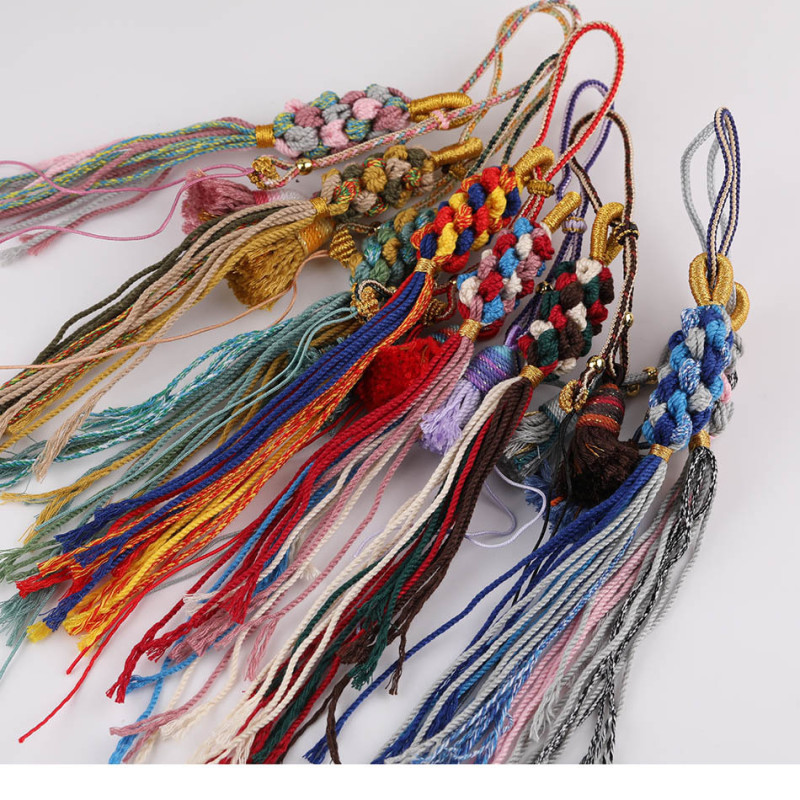 Ethnic Style Colorful Cotton Thread Pineapple Bag Tassels Hand-woven Jewelry Pendant Rope