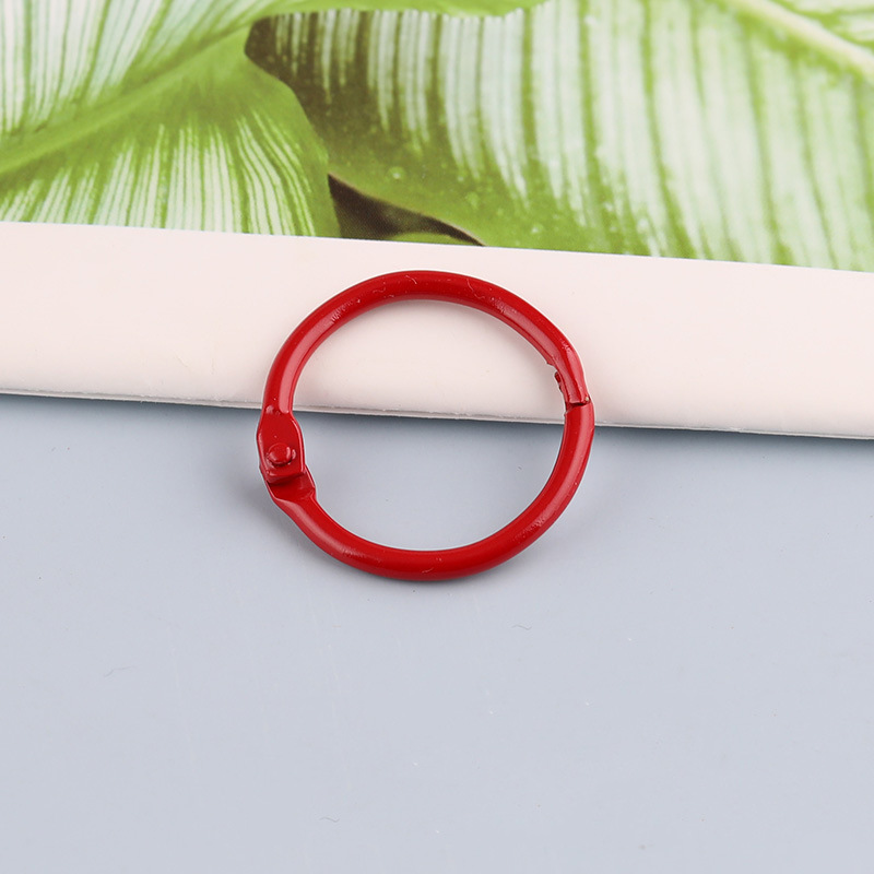 30mm Color Painted Metal Book Ring Card Key Diy Loose-leaf Binding Jewelry Accessories