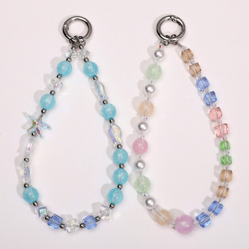 6-8mm Glass Crystal Transparent Three-dimensional Square Beads Handmade Diy Necklace