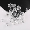 Simulated Ice Cube Transparent Three-dimensional Square Acrylic Pendant Diy Keychain Bag